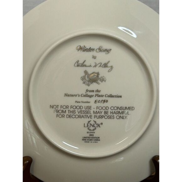 Set of 7 Lenox by Catherine McClung Nature's Collage Bird Plates 8” - Picture 13 of 15